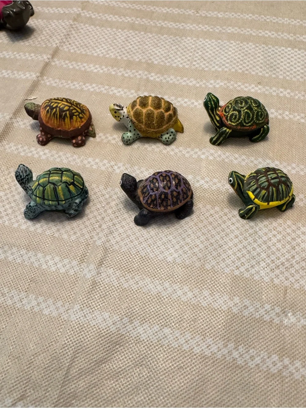 Tiny Painted Turtle Figurines